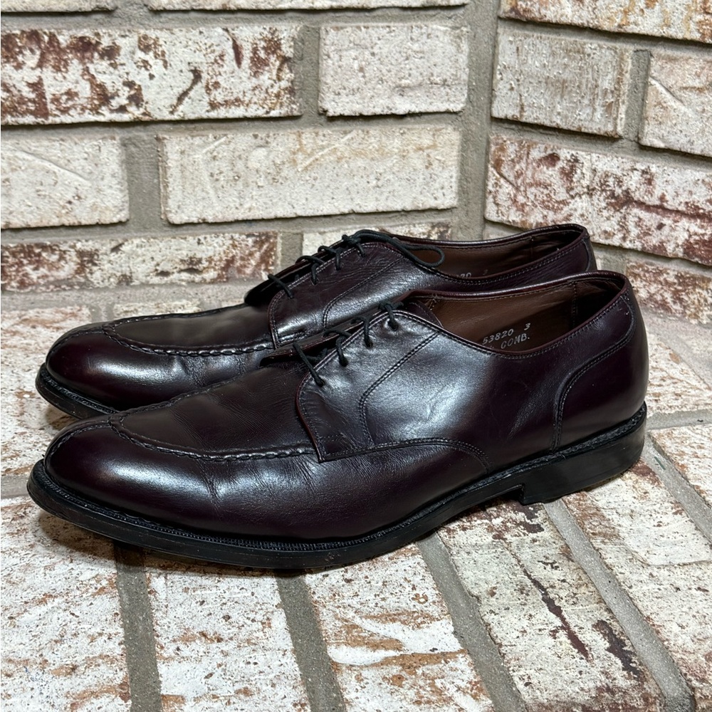 Allen Edmonds Brandywood Men's Oxford Shoes Dark Brown with Oxblood Lace Up 11.5 - Picture 3 of 8
